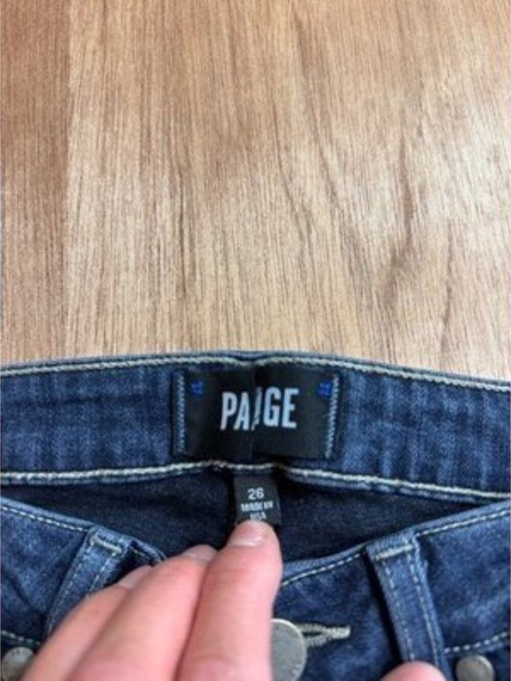PAIGE Hoxton Ankle Skinny Jeans Dark Wash High Rise Stretch Size 26 - Picture 3 of 12